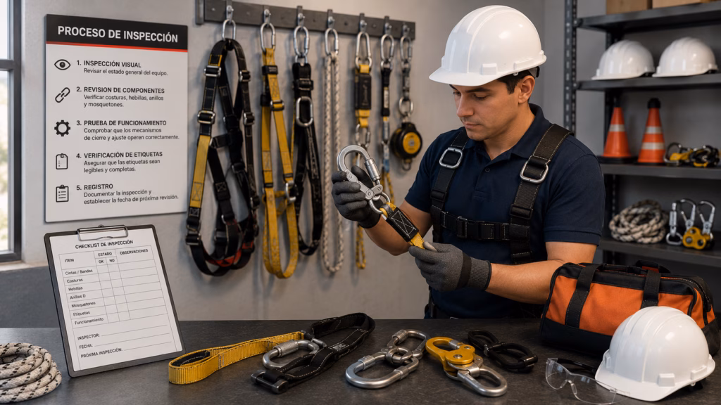Inspección de equipos de alturas